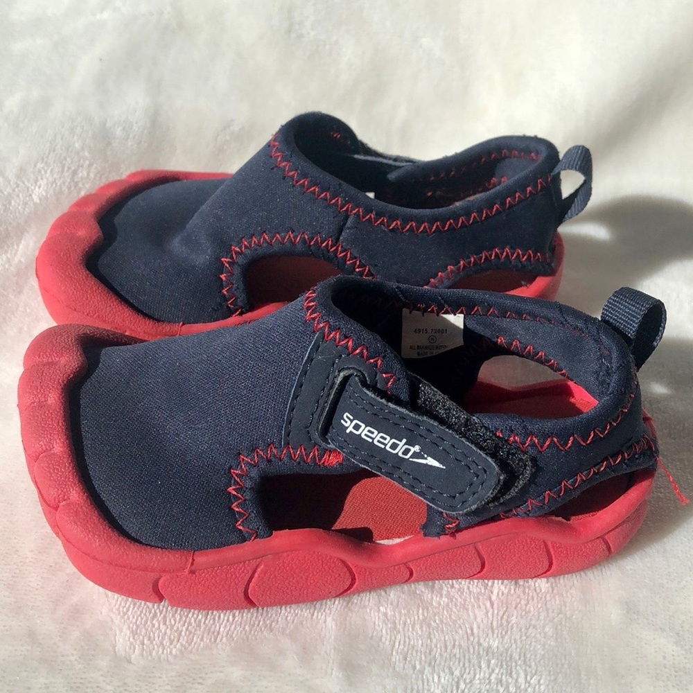 Speedo Toddler Blue/Red Hybrid Water Shoes - Picture 3 of 6